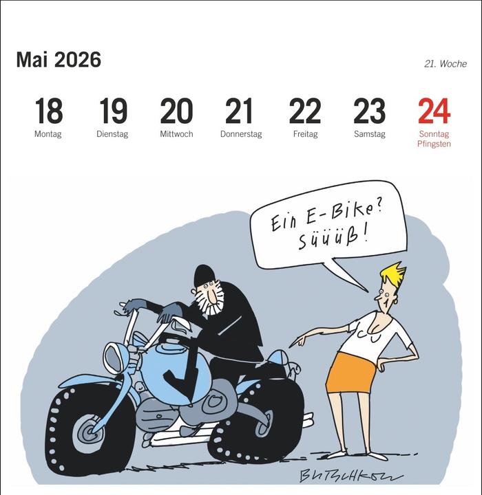 Produktbild Peter Butschkow: Fahrrad unser Premium-Postkartenkalender 2026 (165 x 177 mm)