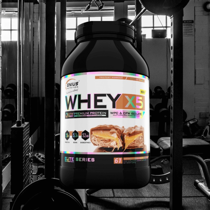 Actual product image Genius Nutrition Whey-X5 (Choco Caramel, 1 pcs., 2000 g)