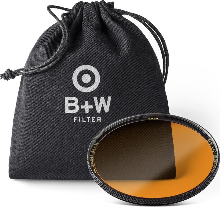 Actual product image B+W 040 Orange filter, 550, MRC/Basic 55mm (55 mm, Black Mist Filter, 550 mm)