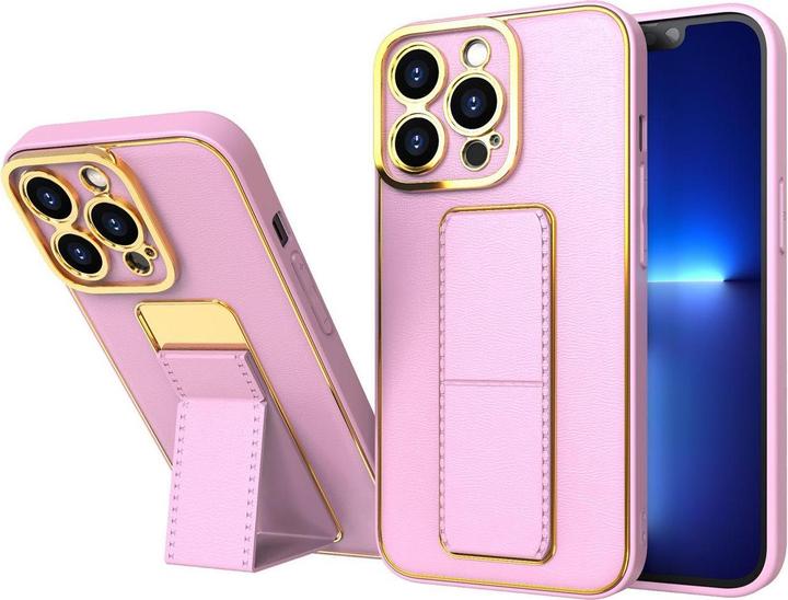 Actual product image Hurtel New Kickstand Case case for iPhone 12 with stand pink (Apple iPhone 12)