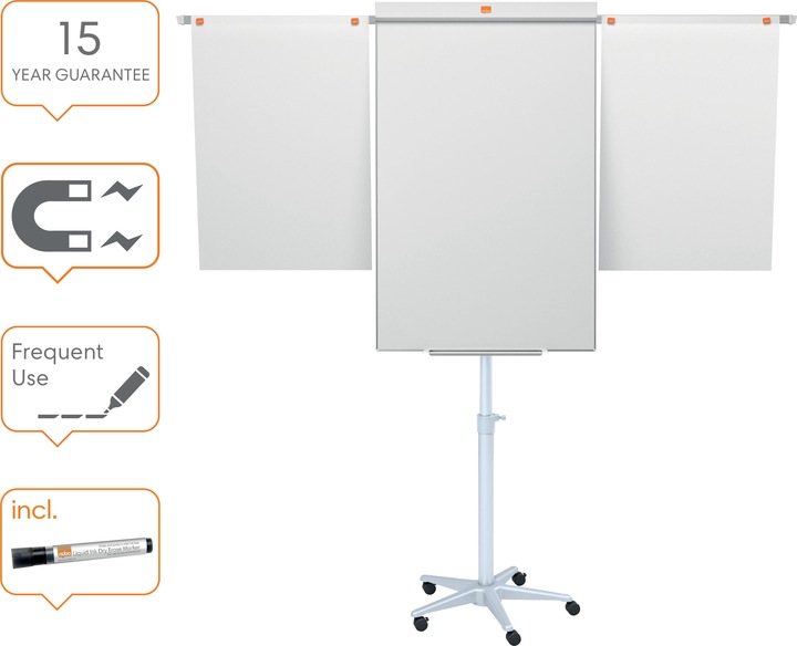 Immagine prodotto Nobo Impression Pro - lavagna a fogli mobili in acciaio (70 x 190 cm)