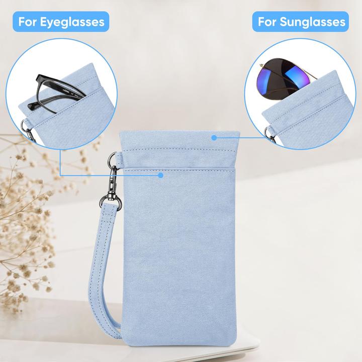 Produktbild Only-Bags.Store Doppelbrillenetui für 2 Brillen - weiches Brillenetui zum Aufstecken