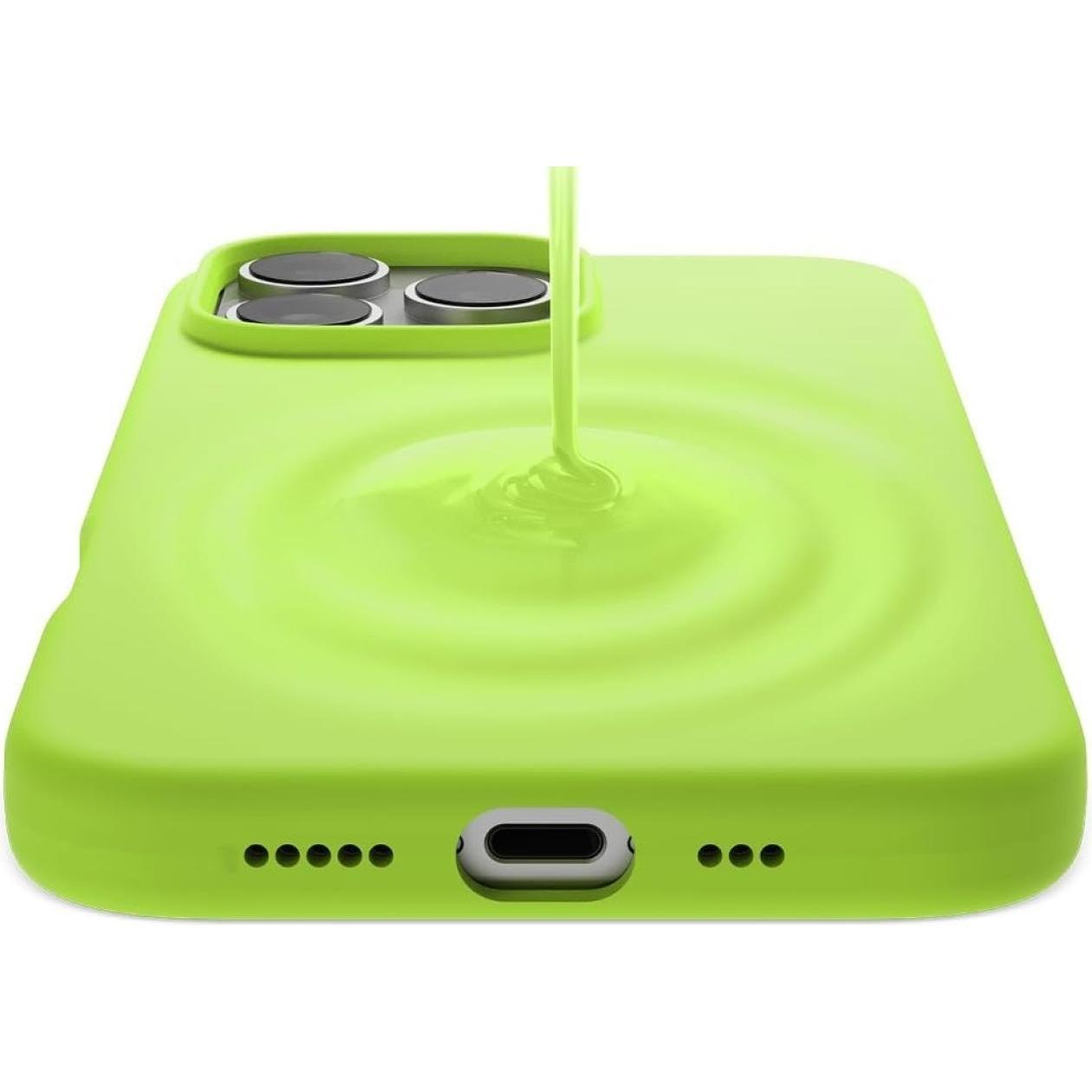 Thumbnail - Screenguard Apple iPhone 16 Pro Liquid Silicone Case Hülle (Apple iPhone 16 Pro), Smartphone Hülle, Grün