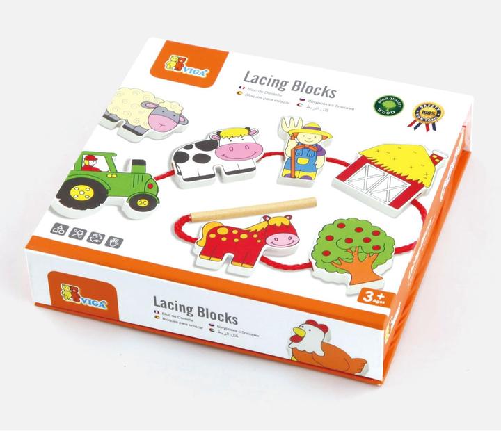 Produktbild Viga Toys Fädelspiel Bauernhof
