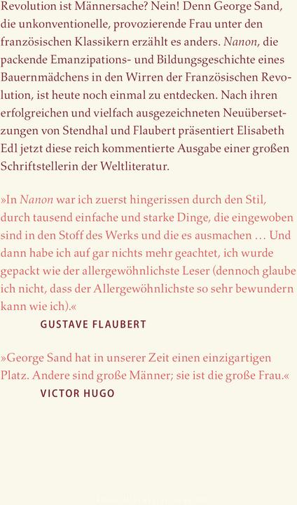 Produktbild Nanon (Deutsch, George Sand, Elisabeth Edl, 2025)