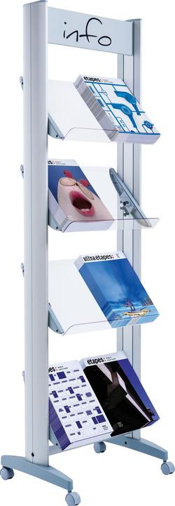 Actual product image kaiserkraft Mobile metal brochure stand (A4)