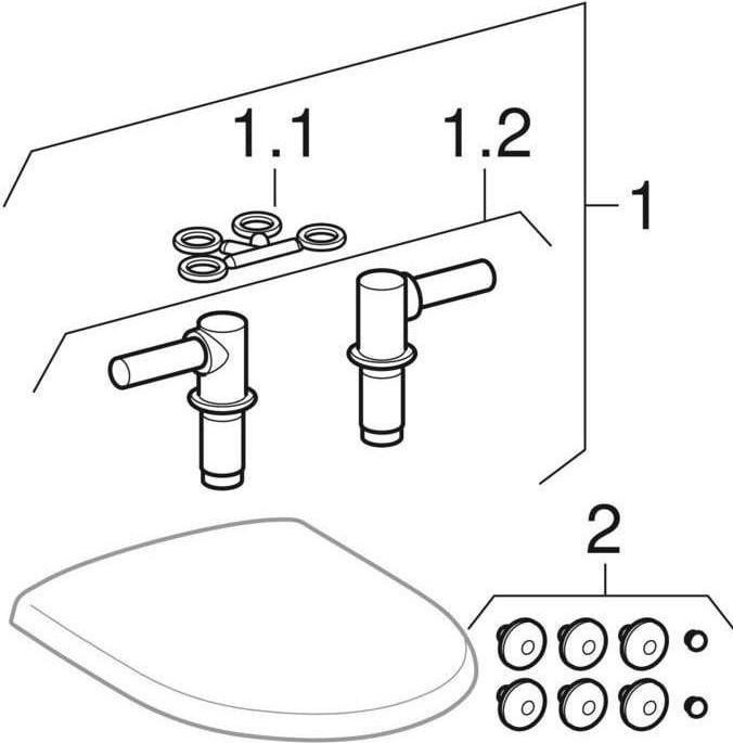 Immagine prodotto Geberit Sedile WC MANGO con coperchio, cerniere cromate bianche