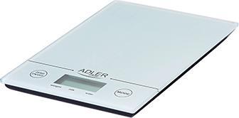 Actual product image Adler AD 3138 w Kitchen Scale Electronic Kitchen Scale White Worktop Square