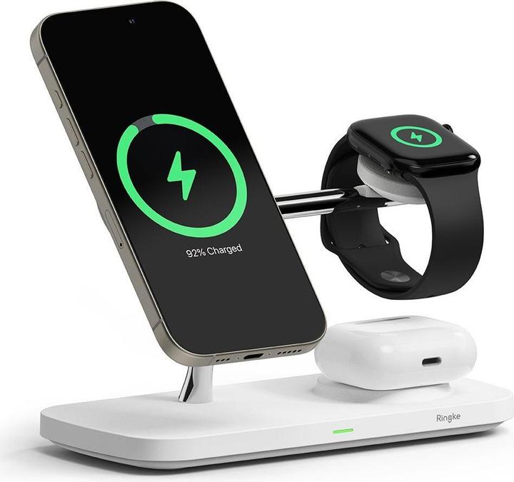 Produktbild Ringke 3in1 QI2 MagSafe Wireless Charger - White (15 W)
