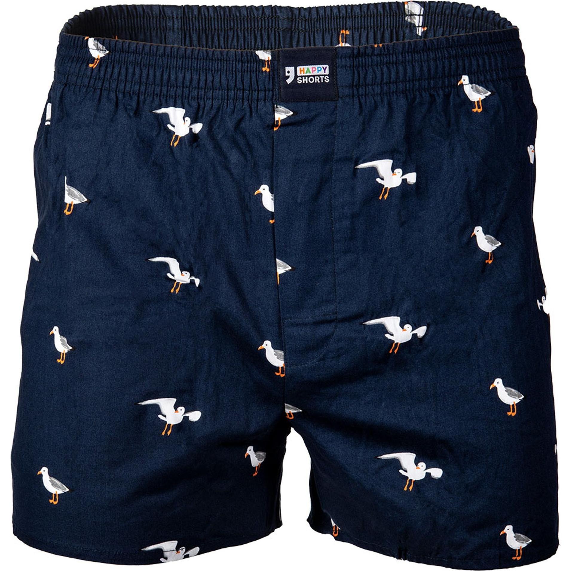 Happy shorts, Damen, Unterhosen, Web-Boxershorts Casual Bequem sitzend, Blau, (L, Einzelpack)