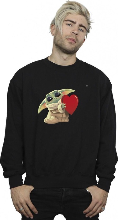 Actual product image Star Wars Mens The Mandalorian The Kids With Heart Sweatshirt (5XL)