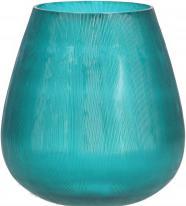 Vosteen Glas Windlicht Foggia, D16cm, H16,5cm, türkis