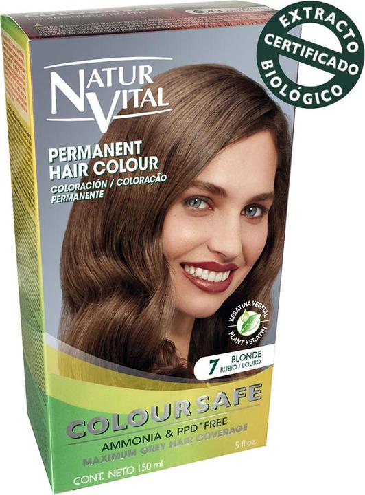 Actual product image Naturaleza Y Vida COLOURSAFE ink permanent #7-rubio 150 ml (7)