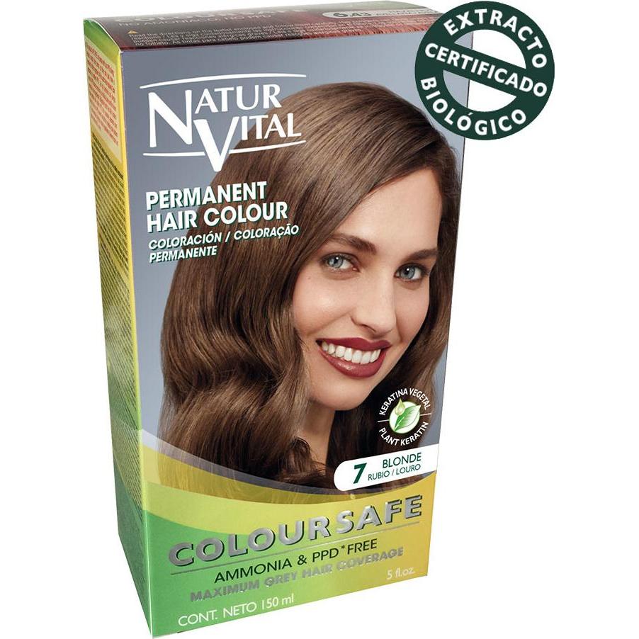 Thumbnail - Naturaleza Y Vida, Haarfarbe, COLOURSAFE tinte permanente #7-rubio 150 ml (7)