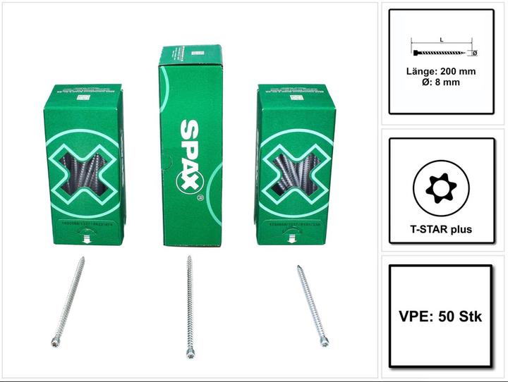 Immagine prodotto Spax Viti a testa cilindrica (50 Viti per pezzo)