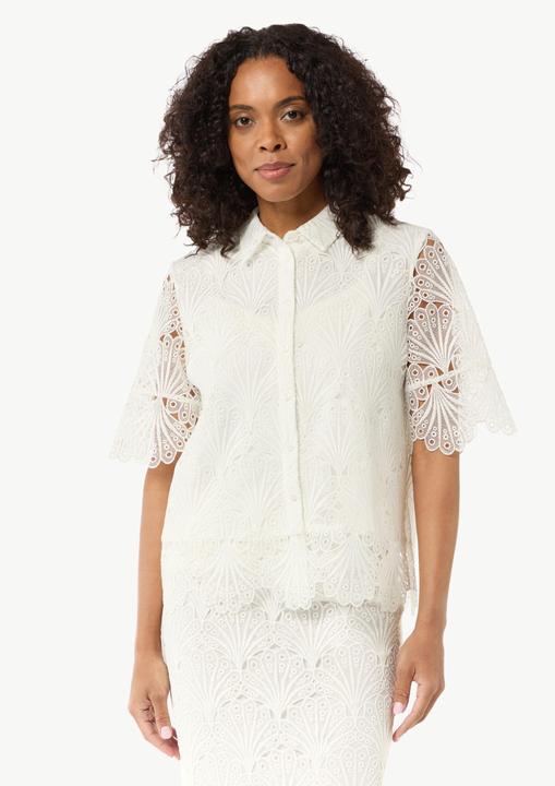 Produktbild Comma Bluse Boxy-Bluse aus Spitze mit Viskose-Futter (36)