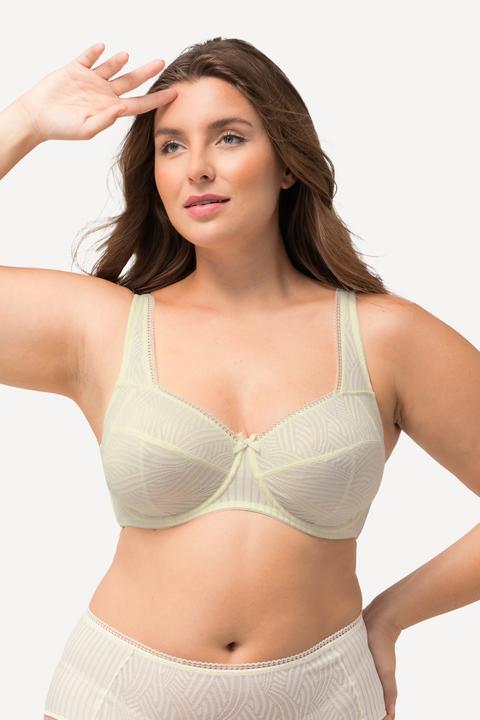 Produktbild Ulla Popken Bügel-BH, Spitze, Softcups, Rippjersey, Cup C - D (110 D)