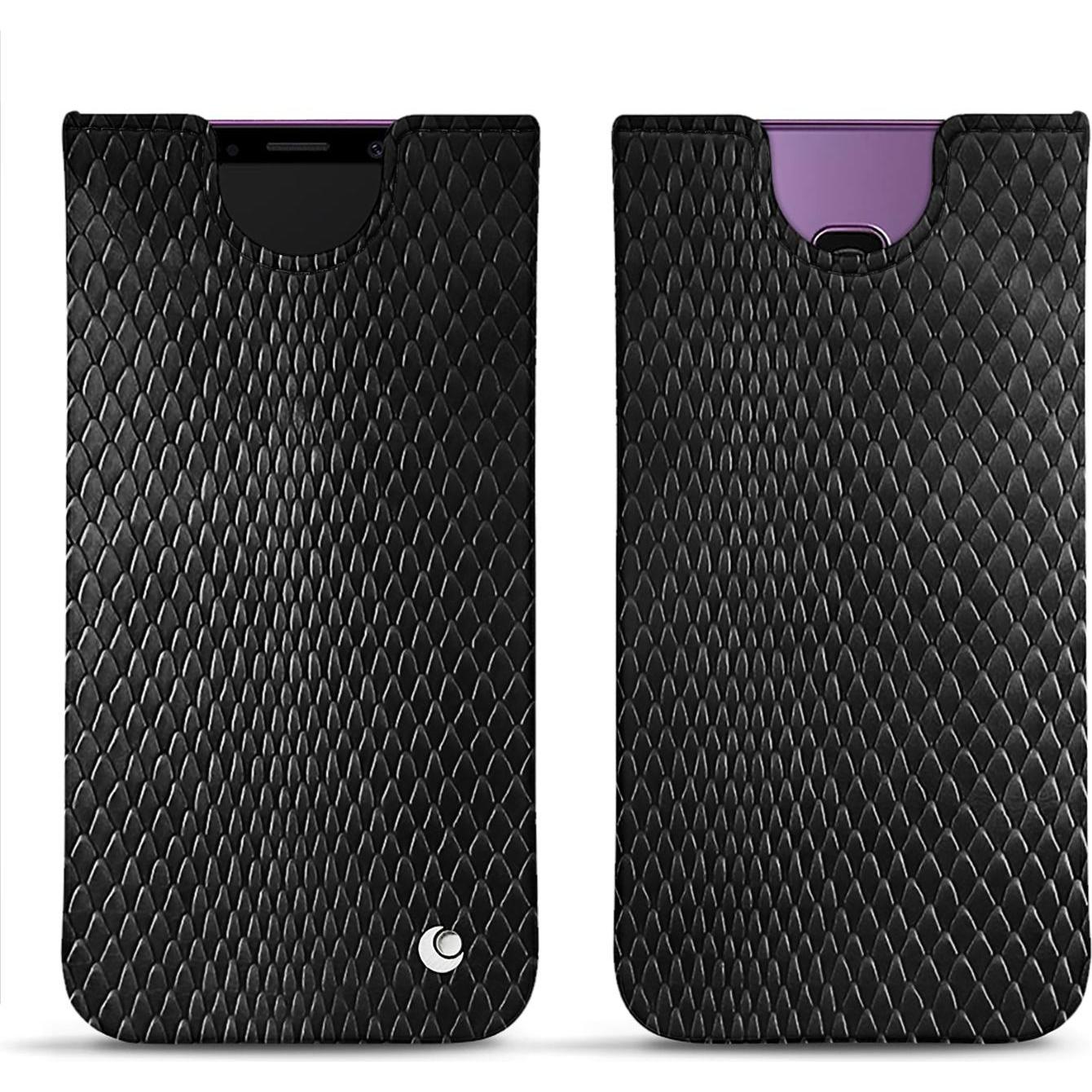 Noreve Lederschutzhülle (Samsung Galaxy S9+), Smartphone Hülle, Schwarz