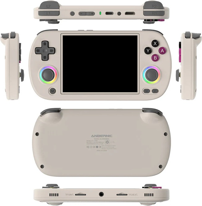 Image du produit Anbernic RG40XX H 64GB Retro Gaming Handheld Console with RGB Joystick (grey) - 5000+ Compatible Games
