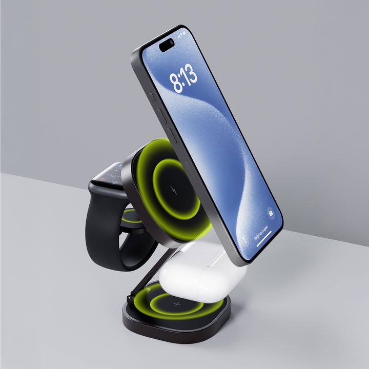 Produktbild Allity AWC-220-25WMS wireless charger 25W graphite 3in1 (25 W)