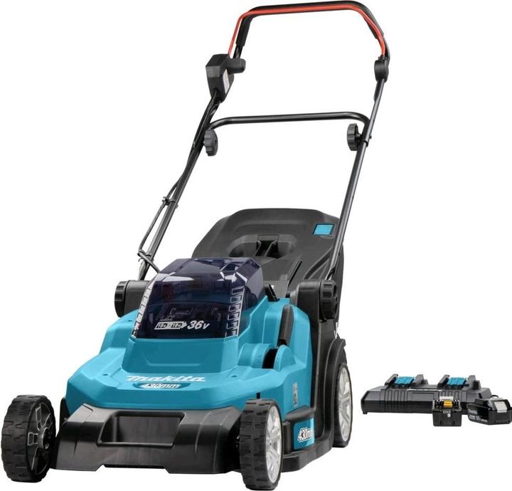 Produktbild Makita DLM432PT2 Akku-Rasenmäher 2X18V, 43cm, 2X5,0Ah Li-Ion DC18RD, 3 (Akkubetrieb)