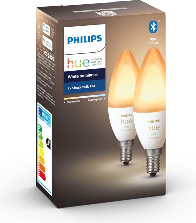 Actual product image Philips Hue White Ambiance BT (E14, 5.20 W, 470 lm, 2 x, G)