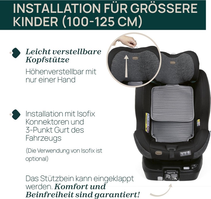 Immagine prodotto Chicco SEAT3FIT I-SIZE AIR 40 - 125 CM (Reboarder, ECE R129/i-Size Standard)