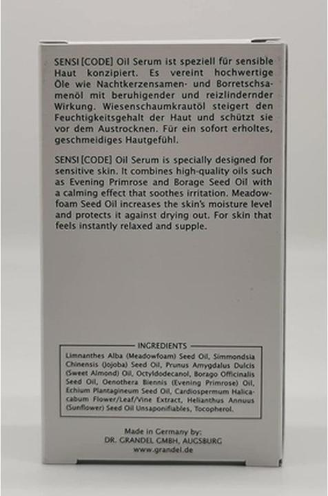 Immagine prodotto Dr Grandel Siero all'olio Sensicode (30 ml, Olio viso)