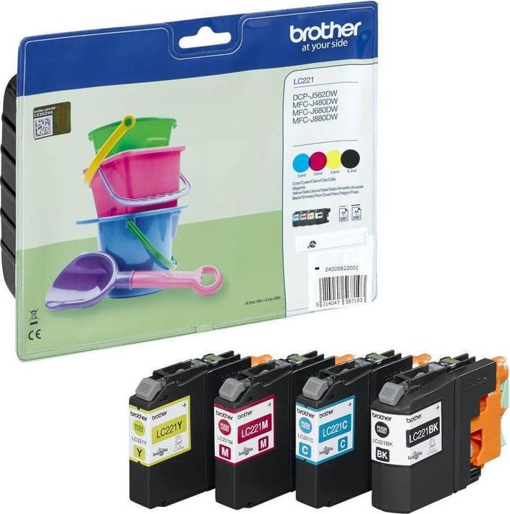 Produktbild Brother LC-221 Valuepack (M, C, Y, BK)
