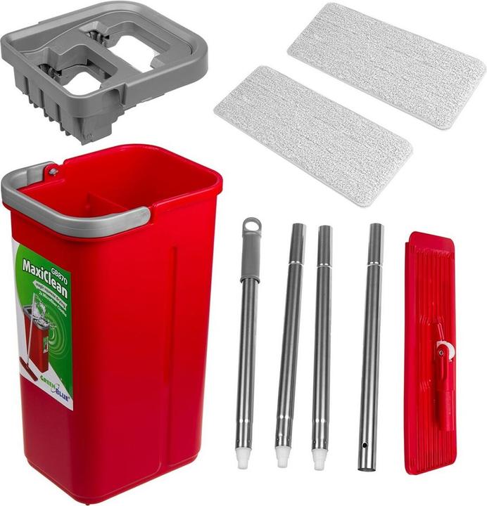 Productafbeelding Greenblue MaxiClean Vlakmop Set met 2 in 1 Schoonmaakemmer 5 7L Mop Set Vloermop Mop Reinigingssysteem (1 Pcs.)