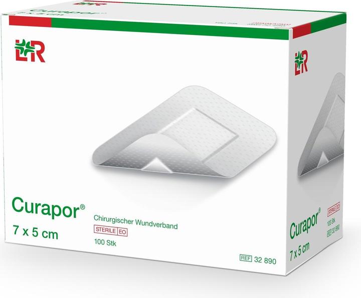Actual product image Curapor Surgical wound dressing 7x5cm sterile (5 x)
