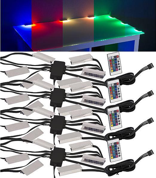Produktbild Lunartec 4er-Set LED-Glasbodenbeleuchtung (LED)