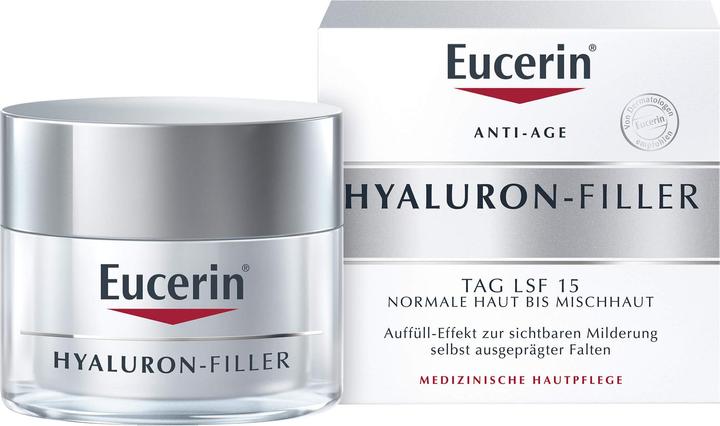 Immagine prodotto Eucerin Trattamento da giorno HYALURON-FILLER per pelli da normali a miste (50 ml, Crema da giorno, SPF 15)