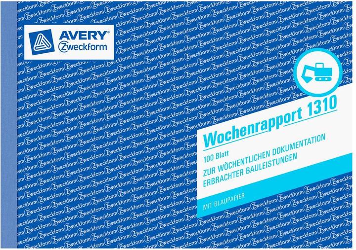 Actual product image Avery Weekly report (100 x)