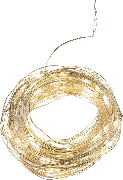 Idena Micro Lichterkette 100LED,warmweiss,6h-Timer (10.20 m)