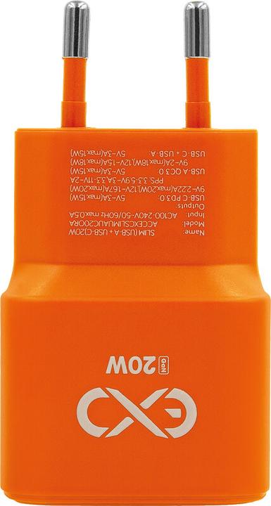 Produktbild EXC USB-Ladegerät SLIM, USB-A- und USB-C-Ausgang (20 W, 2 Ports)