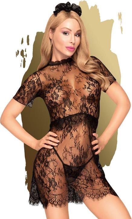 Penthouse Lingerie Poison cookie - Robe en dentelle avec détails en dentelle eyelash (M, S)