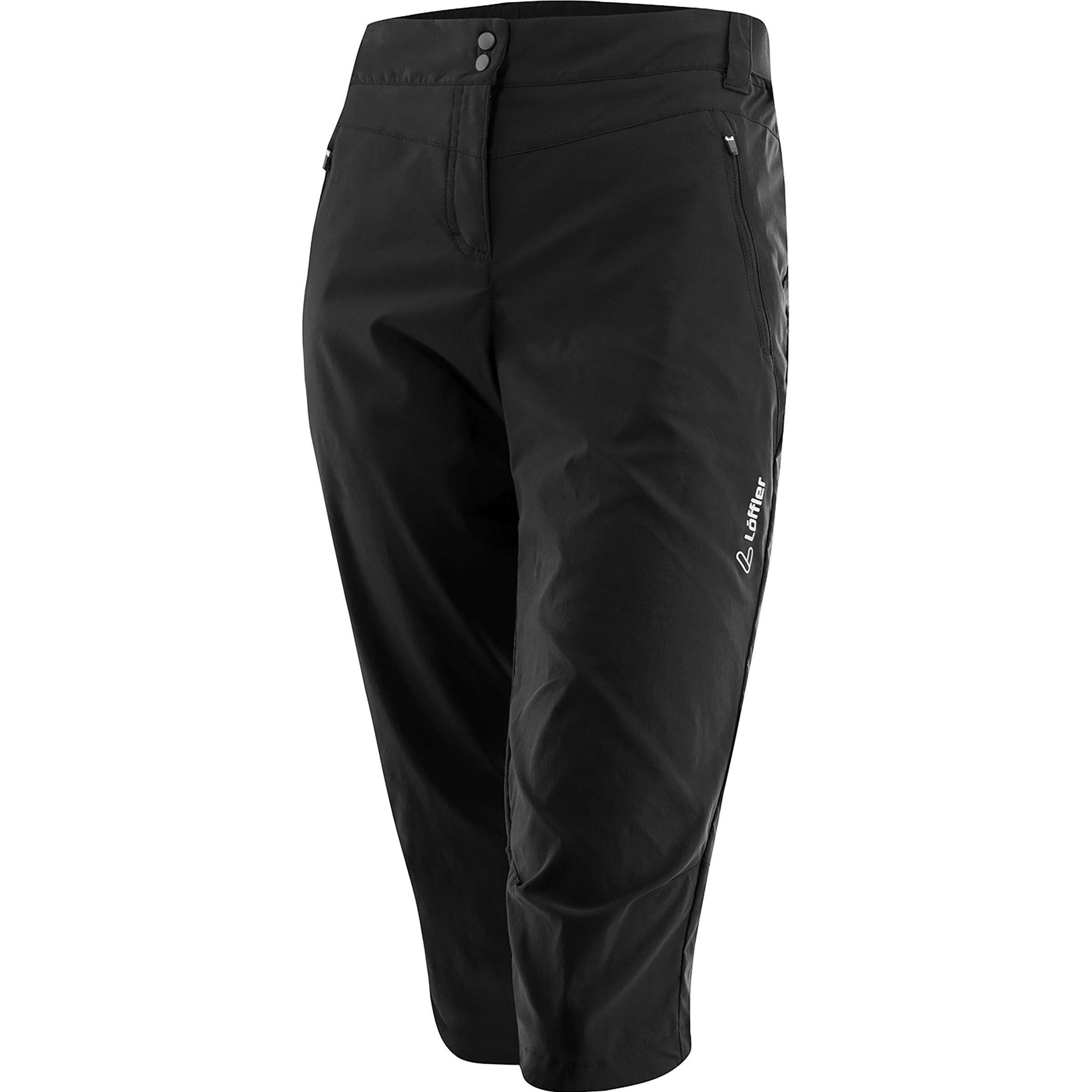 Löffler, Damen, Velohosen, Women's 3/4 Bike Pants CSL (40), Schwarz, 40, L