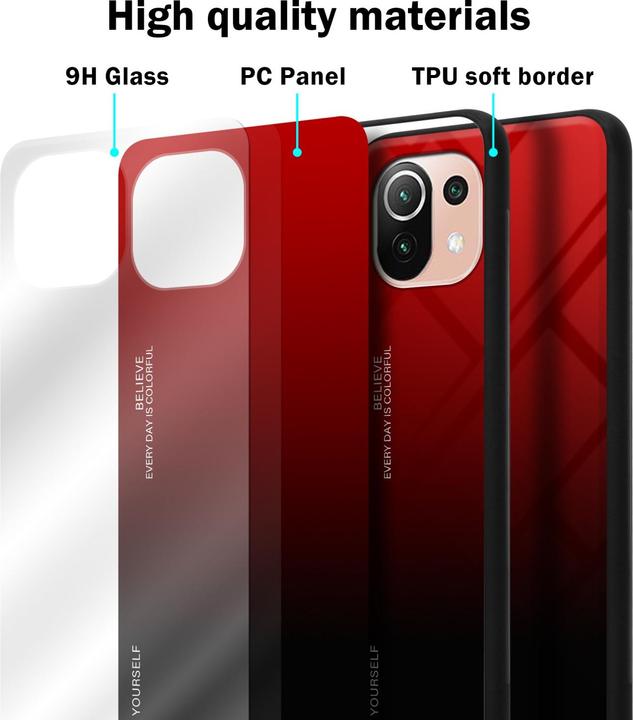 Image du produit Cadorabo TPU 2 couleurs Housse en verre (Xiaomi Mi 11 Lite, Xiaomi Mi 11 Lite 5G)