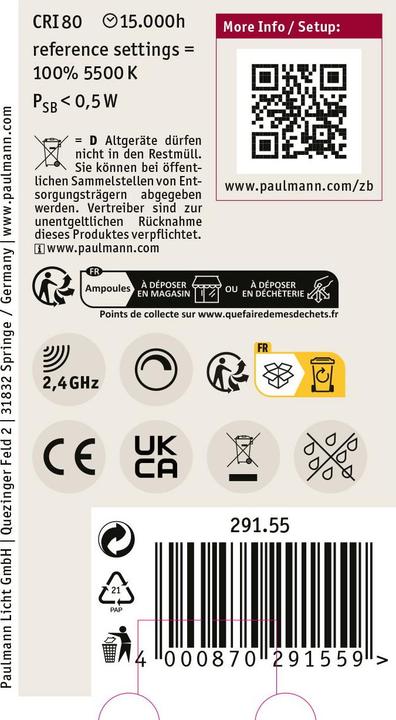 Image du produit Paulmann Filament (E27, 7 W, 600 lm, 1 x, G)