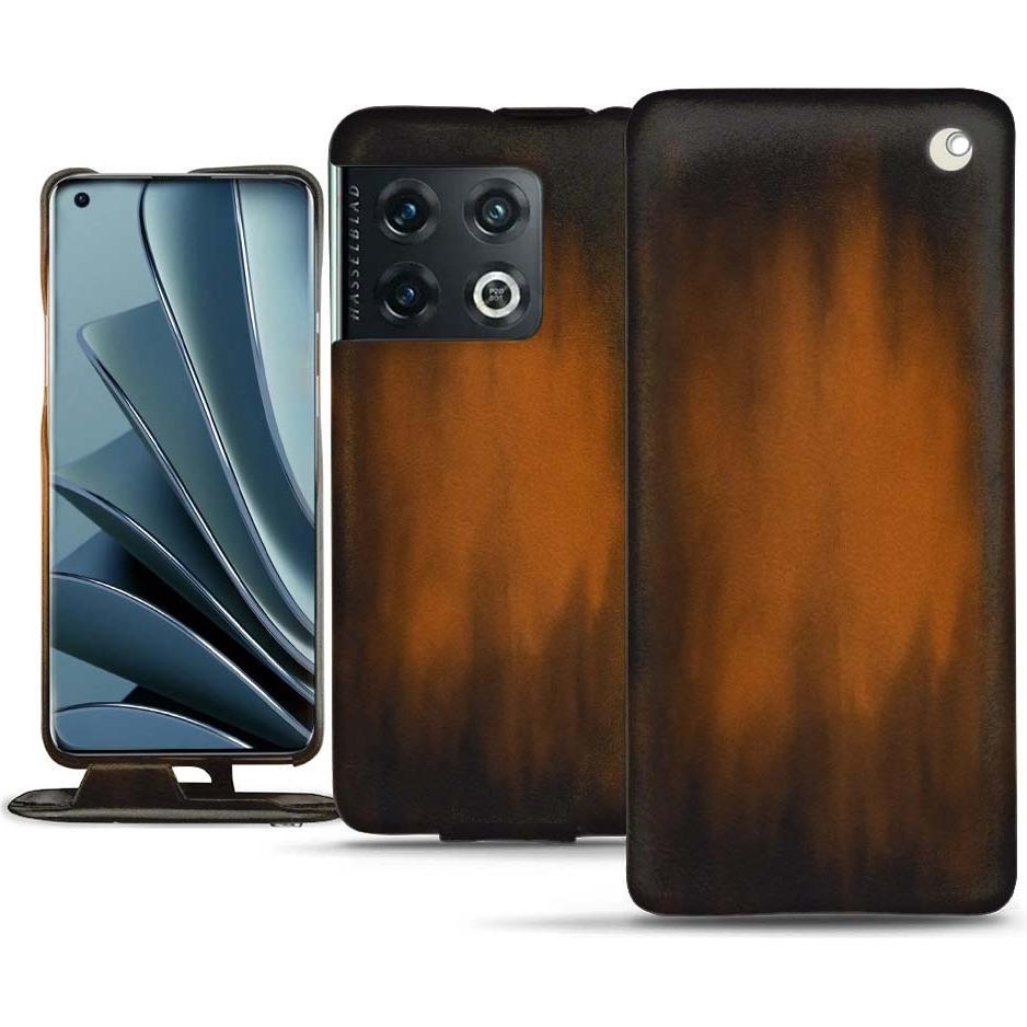 Noreve Lederschutzhülle vertikal (OnePlus 10 Pro), Smartphone Hülle, Braun