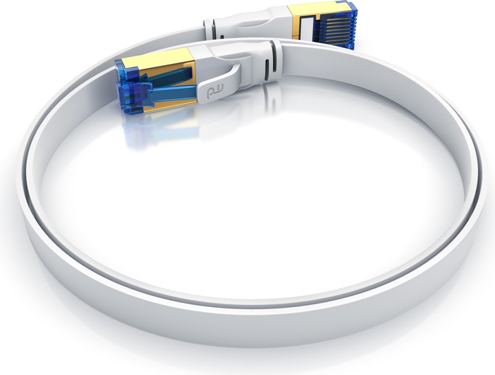 Actual product image Primewire CAT 8.1 network cable flat - LAN patch cable data cable - flat ribbon cable installation cable - (U/FTP, CAT8.1, 0.25 m)