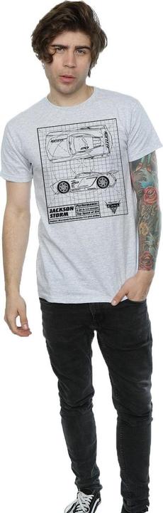 Immagine prodotto Disney Cars Jackson Storm Blueprint Maglietta Uomo (XL)