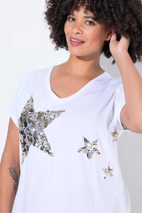 Image du produit Angel of Style T-shirt coupe Comfort Fit, étoiles en paillettes (44)