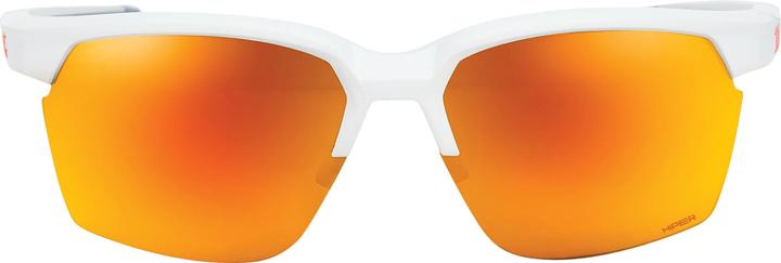 Actual product image 100% Sports Coupe (Mat white, Hyper Red Multilayer Mirror)