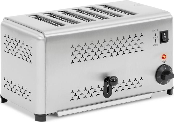 Produktbild Royal Catering Gastronomie-Toaster 6 Scheiben 2500 W Timer Krümelschublade Edelstahl