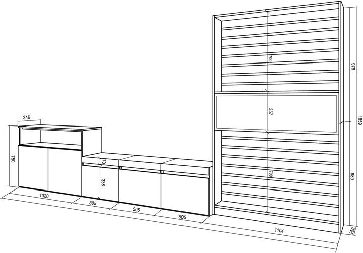 Actual product image Skraut Home TV Unit with Electric Fireplace and Storage, Modern Style
