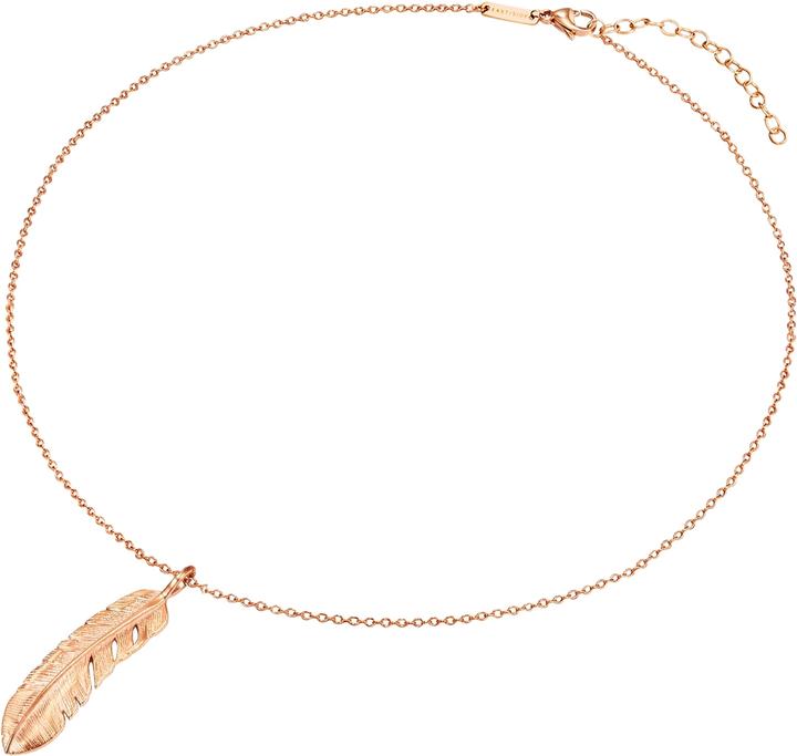 Produktbild Eastside Halskette Feder Edelstahl 45,0 cm Basiskette + 5,0 cm Verlängerung - 31902 (Edelstahl rosévergoldet 14 Karat, 45 - 50 cm)