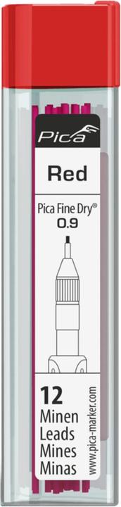 Pica Fine-Dry Minen-Set rot (12 Stk., 0.90 mm)