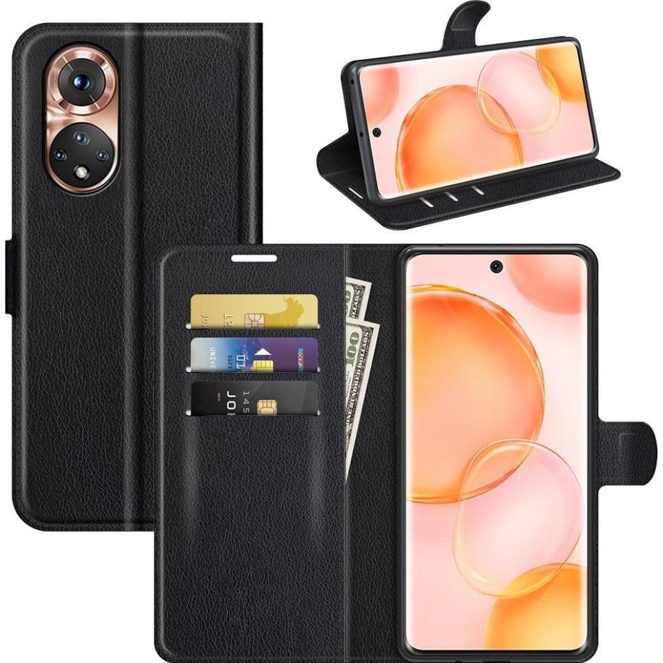 Screenguard Honor 50 Leather Guard Lederhülle (Honor 50), Smartphone Hülle, Schwarz